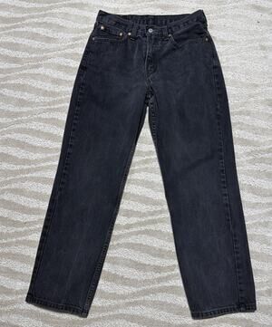 Levi's 550 Jeans Men 32x32 Black Relaxed Fit Denim Cotton Actual 31x30
